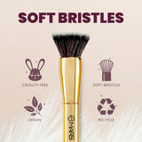 MARS Artist's Arsenal Professional Foundation Flat make up Brush | Feather Soft Touch | Precise Synthetic Bristle | Luxe Packaging flat straight makeup brush (Golden)
