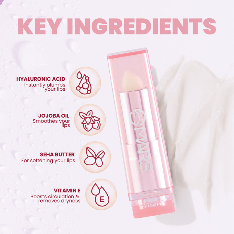 MARS Tinted Lip Balm for Men & Women | Non-Sticky, Moisturising & Nourishing | Enriched with Vitamin-E, Jojoba Oil, Shea Butter and Hyaluronic Acid (3.2g) (Cherry)