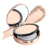 MARS Matte On Compact Powder with Applicator Puff | Flawless Matte Finish for Face Makeup | Absorbs Oil, Conceals, and Blurs Pores | Long-Lasting & Lightweight Formula | (8.0g) (02-BEIGE)