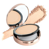 MARS Matte On Compact Powder with Applicator Puff | Flawless Matte Finish for Face Makeup | Absorbs Oil, Conceals, and Blurs Pores | Long-Lasting & Lightweight Formula | (8.0g) (03-NATURAL)