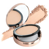 MARS Matte On Compact Powder with Applicator Puff | Flawless Matte Finish for Face Makeup | Absorbs Oil, Conceals, and Blurs Pores | Long-Lasting & Lightweight Formula | (8.0g) (04-MEDIUM BEIGE)