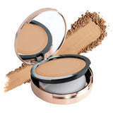 MARS Matte On Compact Powder with Applicator Puff | Flawless Matte Finish for Face Makeup | Absorbs Oil, Conceals, and Blurs Pores | Long-Lasting & Lightweight Formula | (8.0g) (05-HONEY)