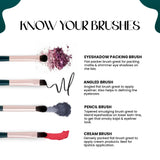 MARS Tools of Titan Brush Set of 8 with Holder | Face Makeup Brush Set with Ultra Soft Bristles (PACK OF 8)