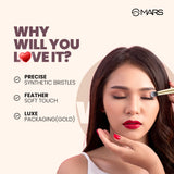 MARS Artist's Arsenal Professional Eyeshadow Smudging Pencil Brush | Precise Synthetic Bristles | Feather Soft Touch | Luxe Packaging Makeup Brush (Golden)