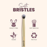 MARS Artist's Arsenal Professional Eyeshadow Smudging Pencil Brush | Precise Synthetic Bristles | Feather Soft Touch | Luxe Packaging Makeup Brush (Golden)