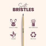 MARS Artist's Arsenal Professional Eyeliner Brush | Feather Soft Touch | Precise Synthetic Bristles | Perfect For Winged Eye Liner | Luxe Packaging Makeup Brush (Golden)