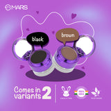 MARS Eyelove Multi Pods Gel Eyeliner & Eyebrow Powder With Dual Ended Brush | Smudge Proof & Water Proof | Long Lasting | Rich Pigmentation | Inbuilt Mirror for Touch-up (3.5gm) (Brown)