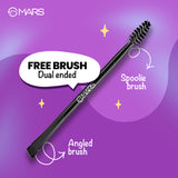 MARS Eyelove Multi Pods Gel Eyeliner & Eyebrow Powder With Dual Ended Brush | Smudge Proof & Water Proof | Long Lasting | Rich Pigmentation | Inbuilt Mirror for Touch-up (3.5gm) (Black)