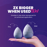 MARS Microfiber Velvet Beauty Blender for makeup | Less Wet & Dry Product Absorption | Premium Makeup Blender Sponge | Super Soft Velvety Texture | Latex Free | Skin Friendly