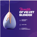 MARS Microfiber Velvet Beauty Blender for makeup | Less Wet & Dry Product Absorption | Premium Makeup Blender Sponge | Super Soft Velvety Texture | Latex Free | Skin Friendly