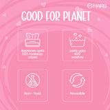MARS Makeup Melting Microfiber Wipes| Reusable | Effortlessly Removes Waterproof makeup | Gentle on Skin | All Skin Types (Pack of 2)