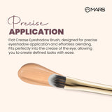 MARS Artist's Arsenal Professional Flat Crease Brush For Eye makeup | Feather Soft Bristles | Multi-Purpose For Eyes | Precise Synthetic Bristles | Luxe Design Brush (Golden)