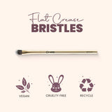 MARS Artist's Arsenal Professional Flat Crease Brush For Eye makeup | Feather Soft Bristles | Multi-Purpose For Eyes | Precise Synthetic Bristles | Luxe Design Brush (Golden)