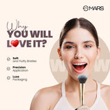 MARS Artist's Arsenal Professional Blush Brush | Feather Soft Bristle | Suitable for Powder, Cream & Liquid | Precise Synthetic Bristles | Luxe Design Makeup Brush (Golden)