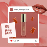 MARS Candylicious Sheer Lip Gloss for Women | Hydrating & High Shine | Lightweight | Non-Sticky | Enriched with Vitamin-E, Hyaluronic Acid & Avocado Ester (4.0ml) (05-JELLY BEAN)