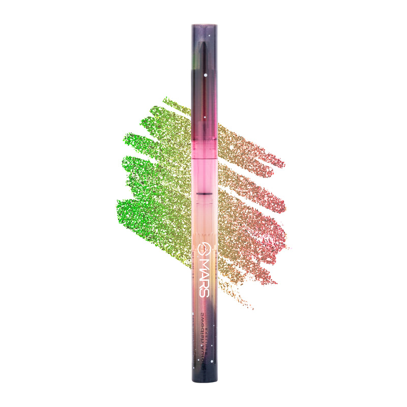 MARS Northern Lights In A Pen Retractable Eyeliner (0.35gm) (01-SWEDISH AURORA) | Duo-Chrome Shimmer Effect | Long-Lasting | Water Restiant & Smudge-Resistant | Silky Smooth Glide | All Day Wear