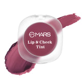 MARS Lip & Cheek Tint for Bold Pop Color (2.8 gm) (06-Dark Fuschia - Be The Change) | Demi Matte Finish | Dual Function | Buildable High Pigmentation | Long-Lasting Color | Weightless Wear