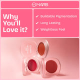 MARS Lip & Cheek Tint for Bold Pop Color (2.8 gm) (06-Dark Fuschia - Be The Change) | Demi Matte Finish | Dual Function | Buildable High Pigmentation | Long-Lasting Color | Weightless Wear
