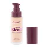MARS Zero Blend Weightless Foundation for Makeup ( 30ml ) (01-WHIPPED CREAM) | Lightweight & Long-Lasting | Matte Finish | Buildable Coverage | Sweat-Proof | Hydrating Formula