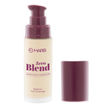 MARS Zero Blend Weightless Foundation for Makeup ( 30ml ) (02-SHELL COCONUT) | Lightweight & Long-Lasting | Matte Finish | Buildable Coverage | Sweat-Proof | Hydrating Formula