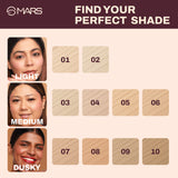 MARS Zero Blend Weightless Foundation for Makeup ( 30ml ) (03-CASHEW DELIGHT) | Lightweight & Long-Lasting | Matte Finish | Buildable Coverage | Sweat-Proof | Hydrating Formula