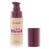 MARS Zero Blend Weightless Foundation for Makeup ( 30ml ) (04-ALMOND BUTTER) | Lightweight & Long-Lasting | Matte Finish | Buildable Coverage | Sweat-Proof | Hydrating Formula