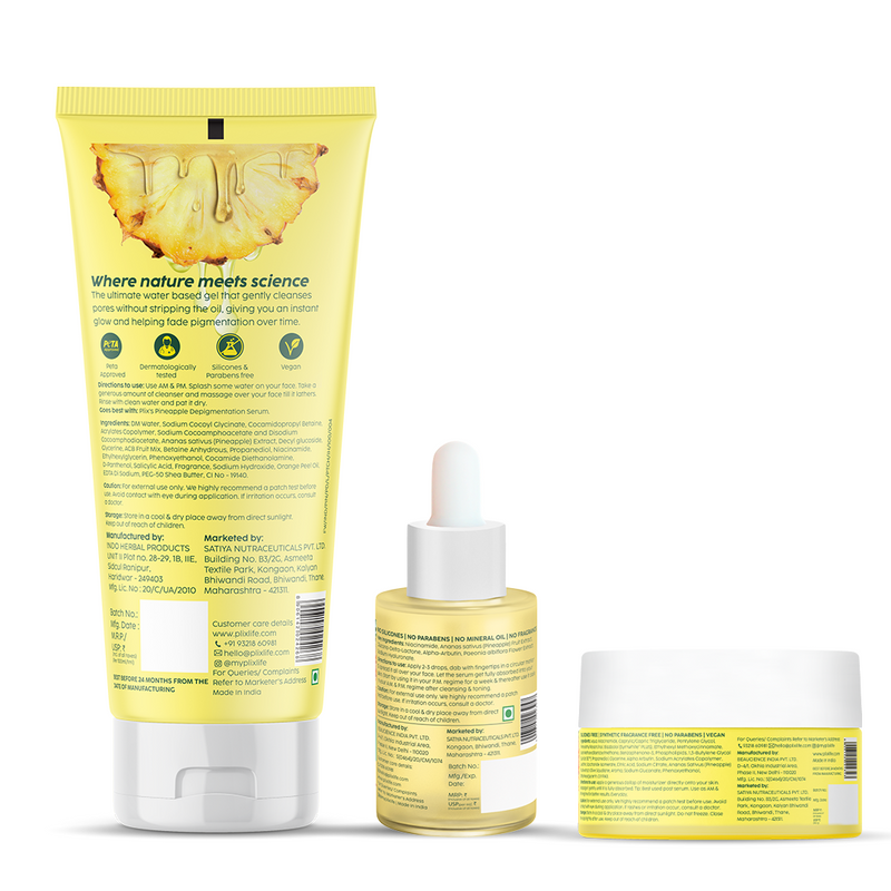Plix Combo Pack Pigmentation cream/serum/facewash
