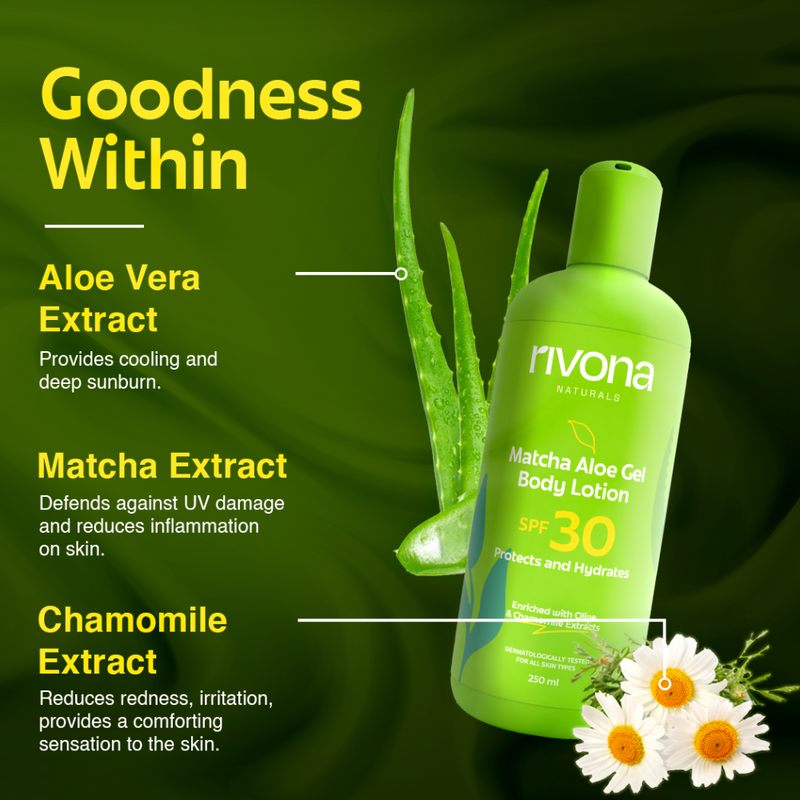 Rivona MATCHA ALOE LOTION WITH 30+++ SPF