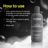 Rivona CHARCOAL BODY WASH WITH SCRUB