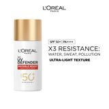 L’Oreal Paris Uv Defender Invisible Resist Daily Sunscreen SPF50+ PA++++ Lightweight, 50 ml