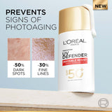 L’Oreal Paris Uv Defender Invisible Resist Daily Sunscreen SPF50+ PA++++ Lightweight, 30 ml
