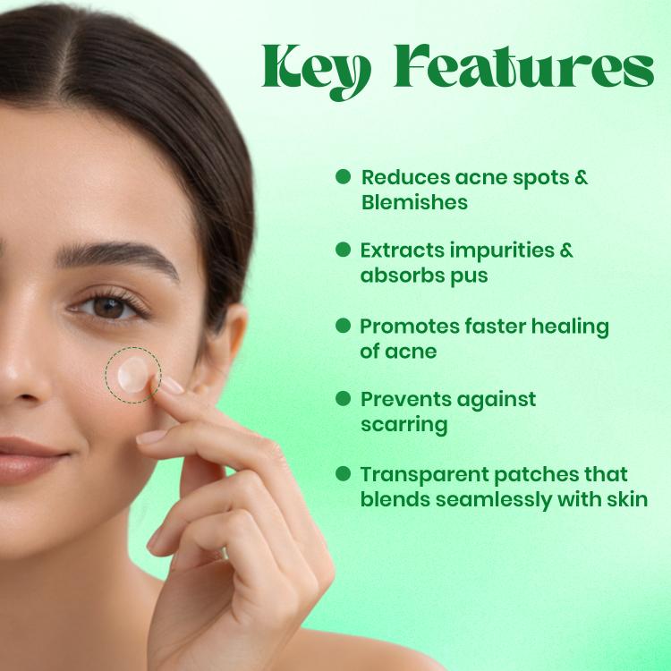 JAQULINE USA Acne Relief Patches with Cica | Hydrocolloid Pimple Patches | Soothing Spot Treatment | Absorbs Acne Secretion | For All Skin Types | 36 Patches
