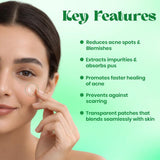 JAQULINE USA Acne Relief Patches with Cica | Hydrocolloid Pimple Patches | Soothing Spot Treatment | Absorbs Acne Secretion | For All Skin Types | 36 Patches
