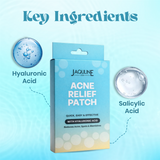 JAQULINE USA Acne Relief Patches with Hyaluronic Acid | Hydrocolloid Pimple Patches | Soothing Spot Treatment | Absorbs Acne Secretion | For All Skin Types | 36 Patches
