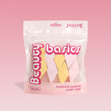 JAQULINE USA Makeup Sponge Rhombus Shape Foundation Blender Set Soft Latex Free Multi Use Beauty Sponges for Liquid Cream Powder Flawless Finish Reusable Pack of 8