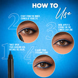 Jaquline USA Pro Stroke Intense Gel Kajal Classic Blue 1.2g|Smudge Proof |Long Lasting |Waterproof| Enriched with Vitamin E