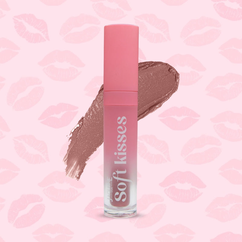 Jaquline USA Soft Kisses Liquid Lipstick long lasting, Matte Finish & Silky-Smooth Texture, Enriched with Hyaluronic Acid & Vitamin E, Blush Buzz 4.2 ml
