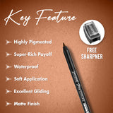 Jaquline USA Pro Stroke Intense Gel Kajal Super Brown 1.2 g |Smudge Proof |Long Lasting |Waterproof| Enriched with Vitamin E