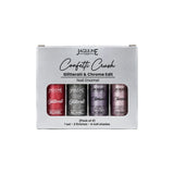 Jaquline USA Confetti Crush Glitterati & Chrome Edit Nail Enamel Set Of 4 | Long Lasting | Chip Resistant | 7Ml Each