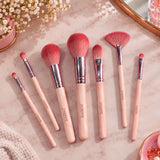 Jaquline USA Face & Eye Makeup Brush Kit, 7-in-1 Foundation, Powder, Blush & Eye Brushes