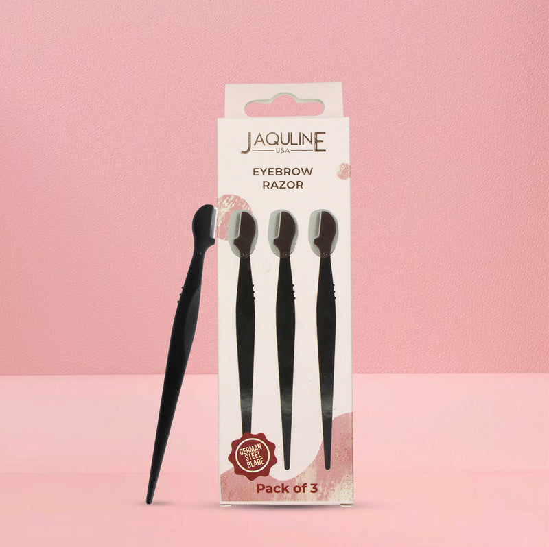 JAQULINE USA Face Razor for Women, Dermaplaning Tool for Smooth Skin, Pack of 3