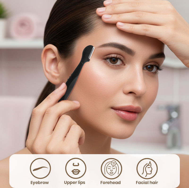 JAQULINE USA Face Razor for Women, Dermaplaning Tool for Smooth Skin, Pack of 3