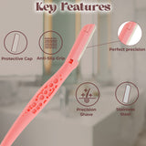 JAQULINE USA Eyebrow Razor for Women, Facial Hair & Peach Fuzz Remover, Pack of 3