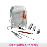 Vega Manicure Set - Set of 8 Tools (MS-08)