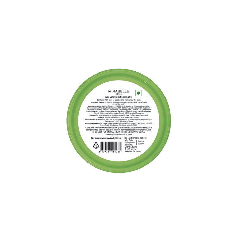 Mirabelle Korea Aloe vera Fresh Soothing Gel
