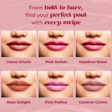 Jaquline USA Double Take Matte & Gloss Lipstick (6.5 ml) Pink Sorbet 02, Long-Lasting & Non-Transfer