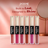 Jaquline USA Double Take Matte & Gloss Lipstick (6.5 ml) Pink Sorbet 02, Long-Lasting & Non-Transfer