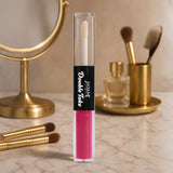 Jaquline USA Double Take Matte & Gloss Lipstick (6.5 ml) Pink Sorbet 02, Long-Lasting & Non-Transfer