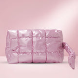 Jaquline USA Quilted Makeup Pouch (Pink)