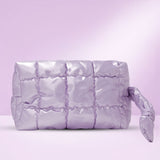 Jaquline USA Quilted Makeup Pouch (Purple)